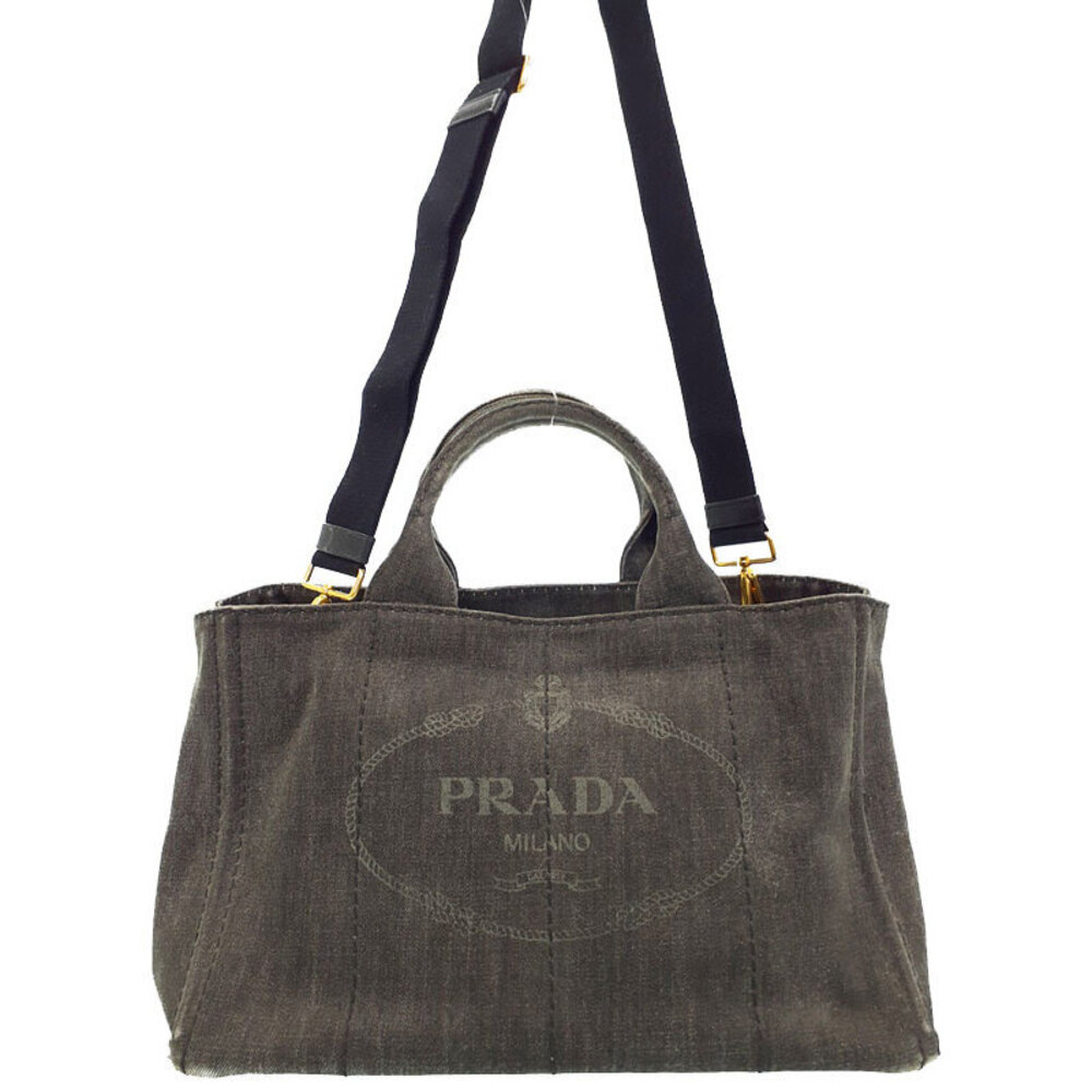 Prada Denim Canapa Tote Bag - Picture 2 of 9